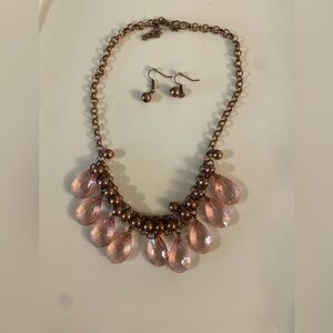 Brown and pink necklace